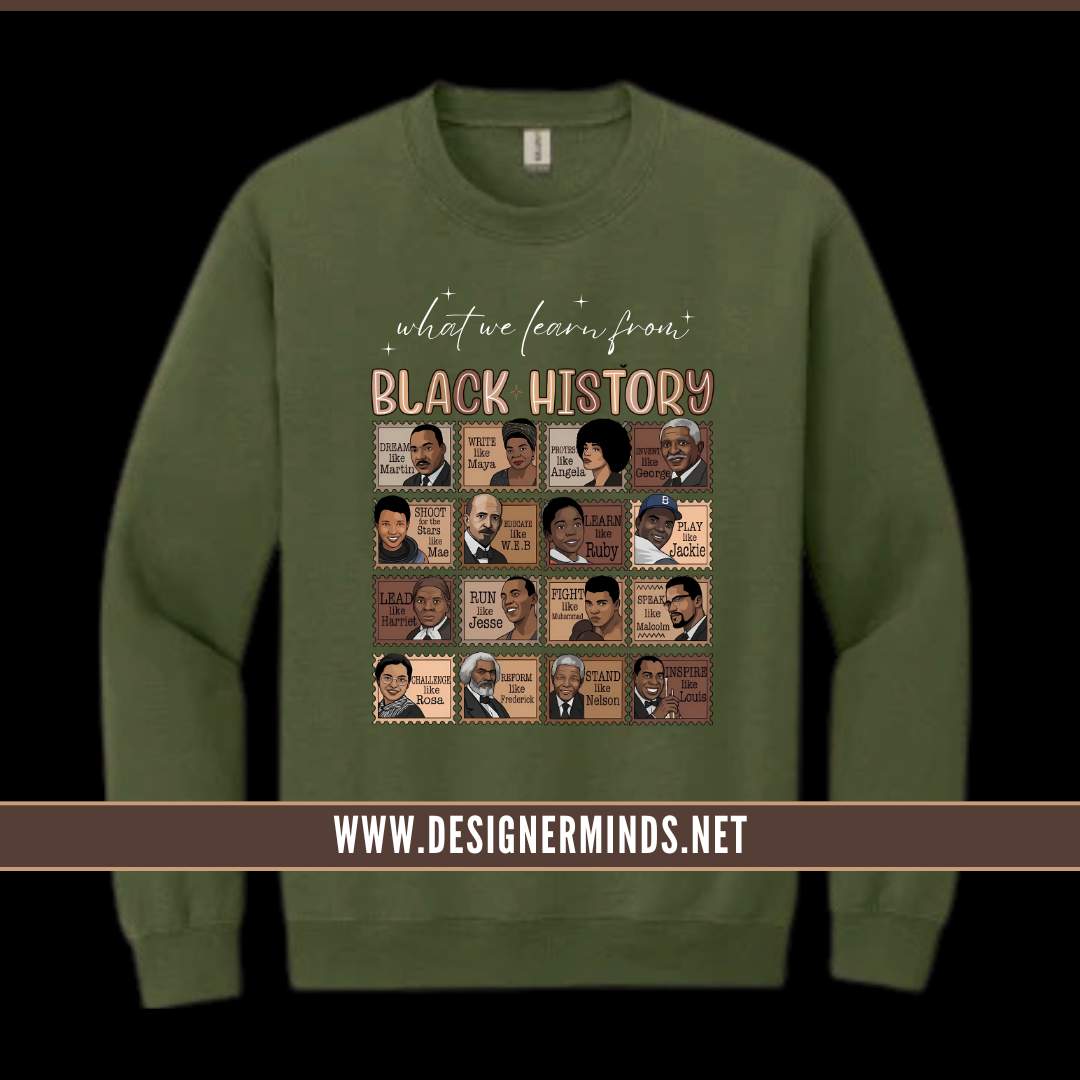 What we learn black history tee