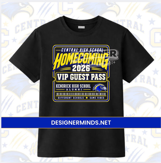 Homecoming VIP Guest Pass Tee| Central edition