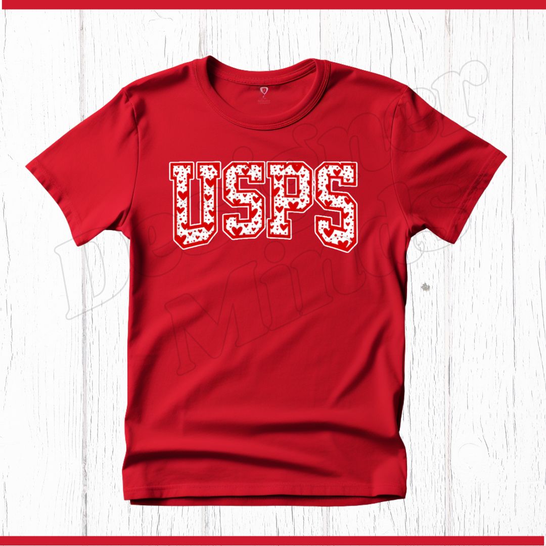 USPS multi heart tee (Valentines day)