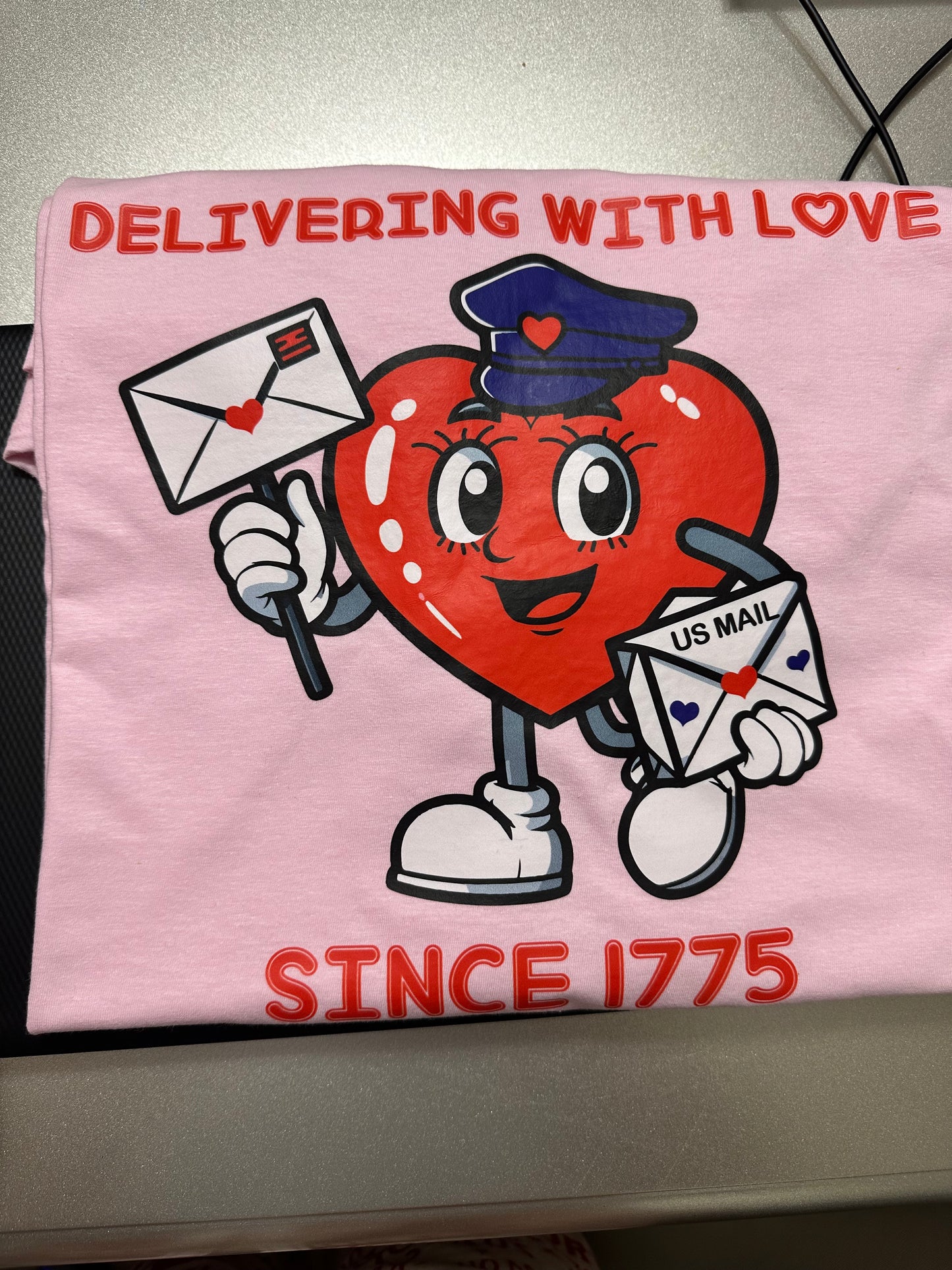 Postal heart mascot tee